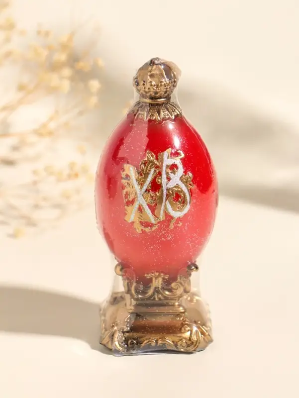 Свеча декоративная "Пасхальное яйцо на подставке" 5х11 см, 97 гр