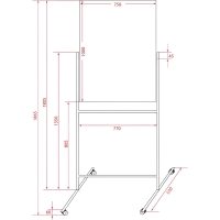Доска магнитно-маркерная 100х75 BoardSYS Twist, мобильн., поворотн