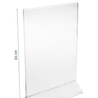 Двухсторонняя подставка А5, оргстекло 2 мм, 15&times;6.5&times;24 см