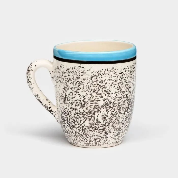 Кружка керамическая «Персия», 350 мл, голубая, 1 сорт, Иран