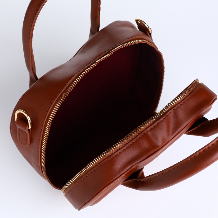 Сумка женская кросс-боди на молнии, цвет коричневый Сумка женская кросс-боди на молнии, цвет коричневый