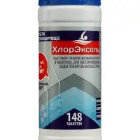Средство дезинфицирующее ХлорЭксель, для бассейнов, 148 таблеток по 2.7 г, 400 г