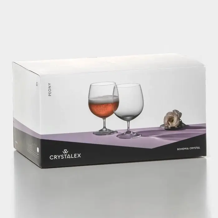 Бокалы для пива &laquo;Пион&raquo;, 380 мл, набор 6 шт., стекло, прозрачные