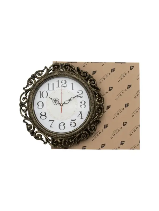 Часы настенные интерьерные &laquo;Хостон&raquo;, бесшумные, плавный ход, d=40.5 см, циферблат d=26 см, от батарейки 1&times;АА