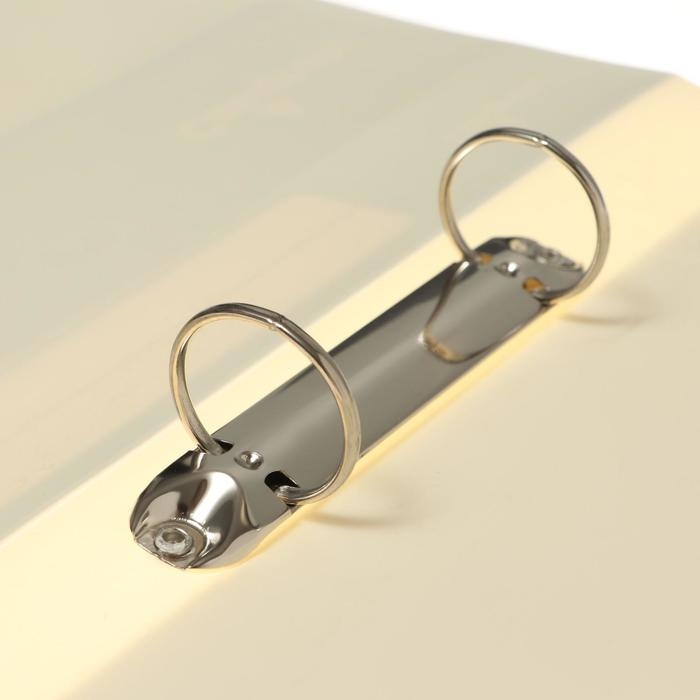 Папка на 2 кольцах А4, Calligrata, 40 мм, 700 мкм, карман на торце, цвет  Папка на 2 кольцах А4, Calligrata, 40 мм, 700 мкм, карман на торце, цвет "молочный"