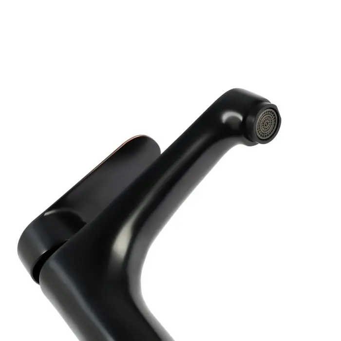 Смеситель для раковины ZEIN Z3800, однорычажный, высота излива 22 см, картридж 35 мм, черный