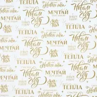 Бумага упаковочная новогодняя тишью &laquo;Мечтай&raquo;, 50&times;70 см