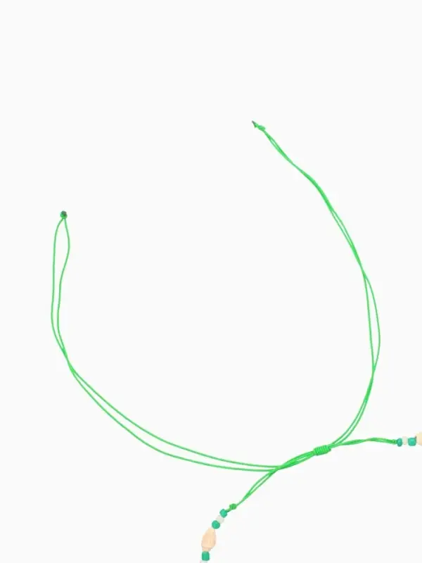 Ожерелье "Халия" длина 35 см, цв. зелёный