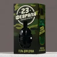 Гель для душа мужской &laquo;С 23 Февраля!&raquo;, 250 мл, аромат океана, HARD LINE