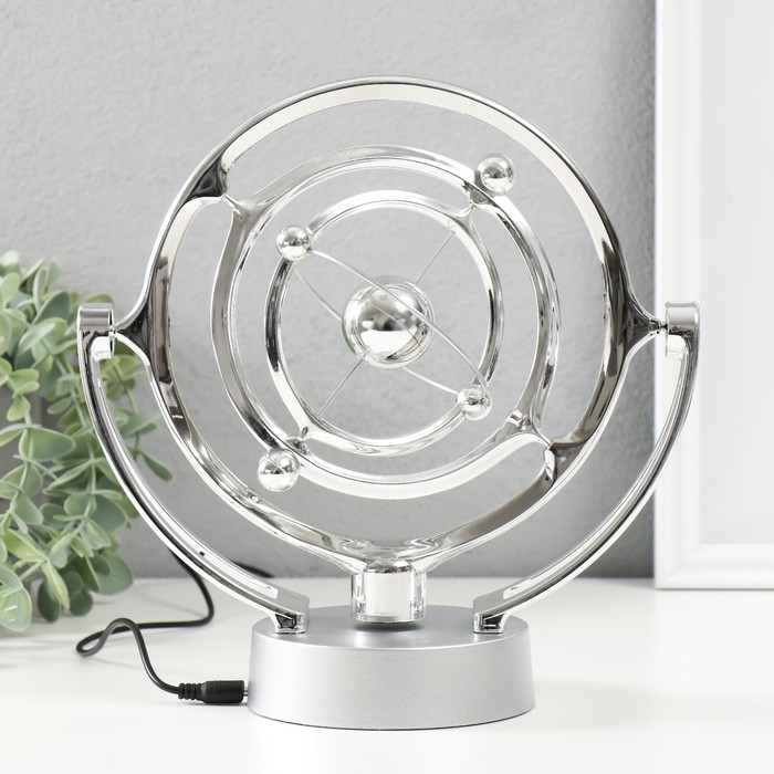 Маятник пластик Маятник пластик "Планеты" серебро, от USB 10,5х23х22,5 см