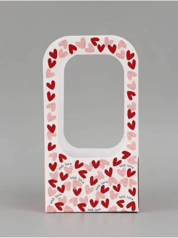 Коробка - переноска для цветов &laquo;С любовью&raquo;, 17&times;12&times;32 см