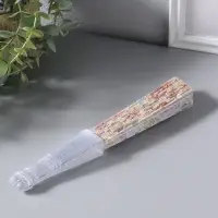 Веер складной пластик &laquo;Кремовые розы&raquo;, блеск, 23 см