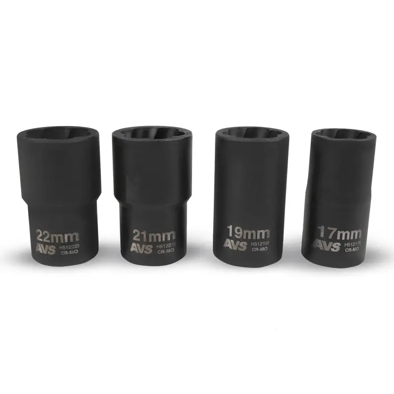 Набор головок для поврежденных болтов и гаек (5 предметов) в кейсе AVS NGP12-5I