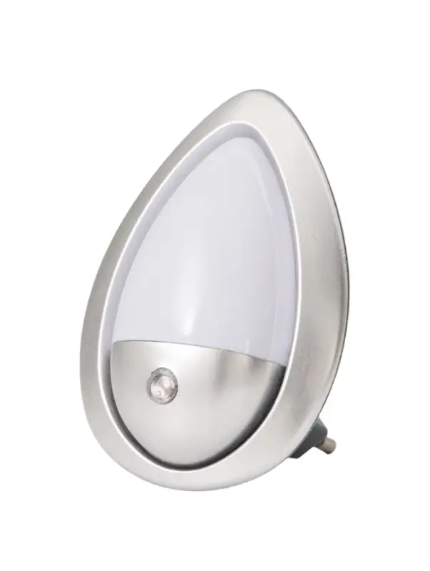 Ночник RISALUX &laquo;Светлячок&raquo; с датчиком освещения, 3 LEDх1 Вт, 10 см, 220 В, серебряный