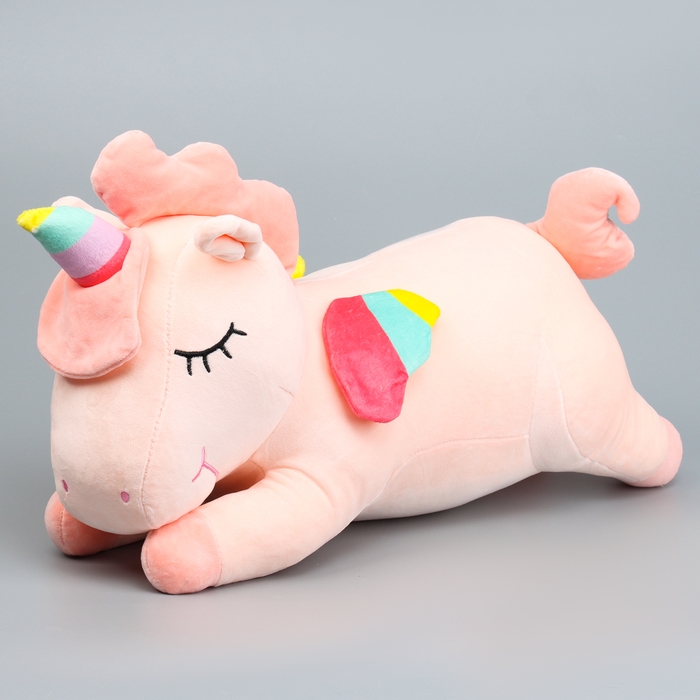 Мягкая игрушка &laquo;Единорог&raquo;, с пледом, 50 см, цвет розовый