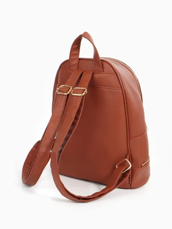 Рюкзак женский на молнии, с карманом, размер 27&times;13.5&times;33 см, коричневый