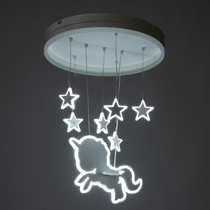 Люстра Люстра "Единорог" LED 58Вт 4000К белый 50х50х60 см BayerLux