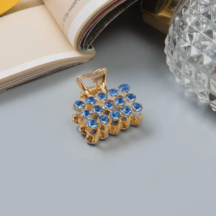 Крабик для волос «Классик», 2.5 см, золото МИКС