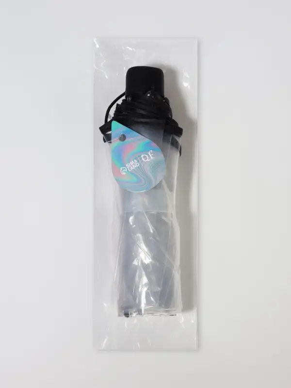 Зонт механический &laquo;Однотонный&raquo;, 3 сложения, 8 спиц, R=48/53 см, d=96 см, прозрачный, чёрный