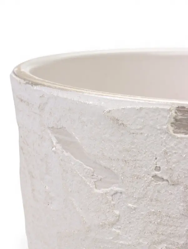 Горшок цветочный с поддоном 2,6 л, d18/h16 см белый керамика, Горшок цветочный с поддоном 2,6 л, d18/h16 см белый керамика, "Венера" (М)