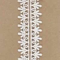 Кружево гипюровое, 20 мм, 14&plusmn;1 м, белое