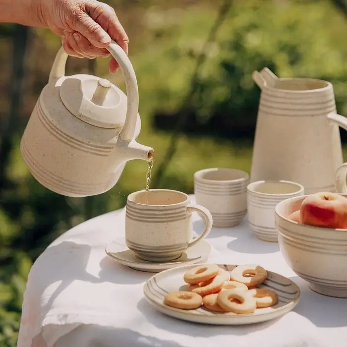 Чайная пара SL Home &laquo;Райяс&raquo;, 2 предмета: чашка 230 мл, блюдце d=12.5 см, керамика, бежевая