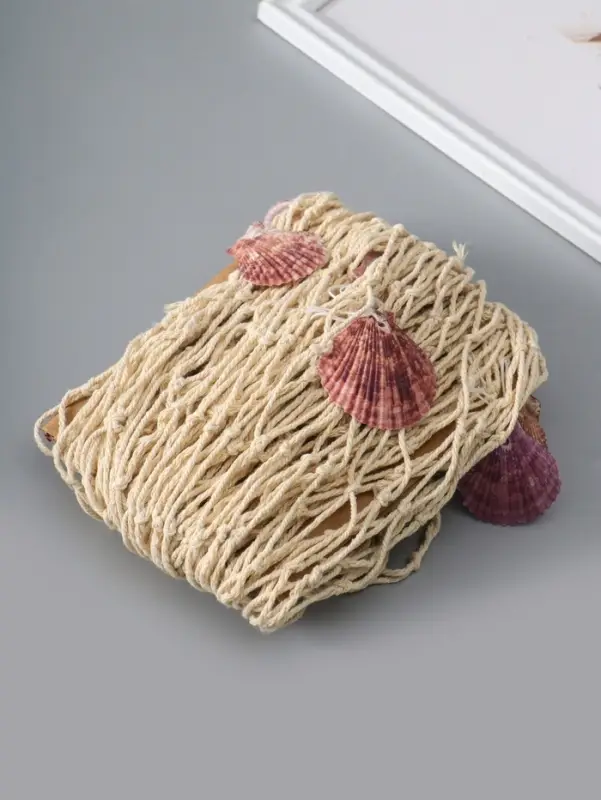 Декоративная сетка настенная с ракушками &laquo;Белая&raquo;, 100&times;200 см,