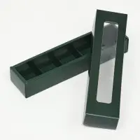 Коробка для 5 конфет, зелёный, 22×5.5×3.5 см