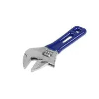 Ключ разводной ТУНДРА, укороченная обрезиненная рукоятка, широкий захват до 30 мм, 140 мм