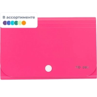 Папка органайзер Vivid на кнопке горизонтА6 12отдел РР 0,6мм  ассортимE5561
