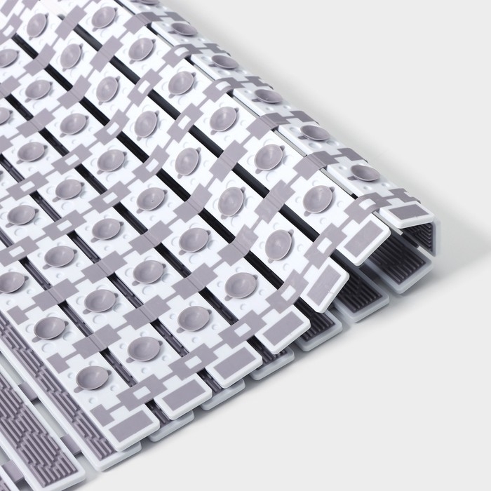 Коврик противоскользящий в ванну на присосках SAVANNA, 40×68 см, цвет серый Коврик противоскользящий в ванну на присосках SAVANNA, 40×68 см, цвет серый