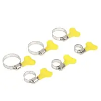 Набор червячных хомутов с &laquo;барашком&raquo; ZEIN engr, сквозная просечка, от 6 до 32 мм, 60 шт.