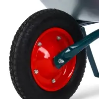 Тачка садовая одноколесная 65л/130кг, пневмоколесо 3.00-8. 350 мм, п-16 мм, кузов 0,6 мм