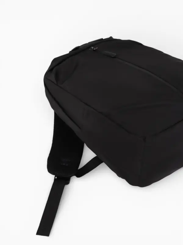 Рюкзак школьный, однотонный, 1 отделение, 3 кармана, 28&times;13&times;39 см, чёрный