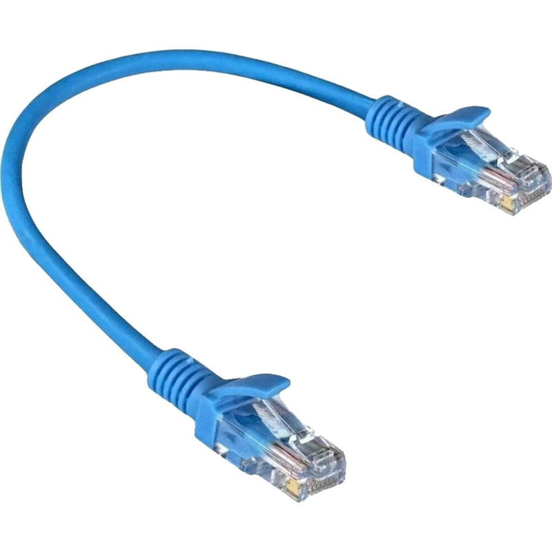 Патч-корд ExeGate UTP-RJ45-RJ45-5e-0,3M-LSZH-BL, 5e, 0.3м,син <EX286371RUS