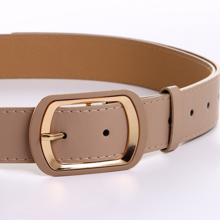 Ремень женский, ширина 2,9 см, пряжка металл, цвет бежевый