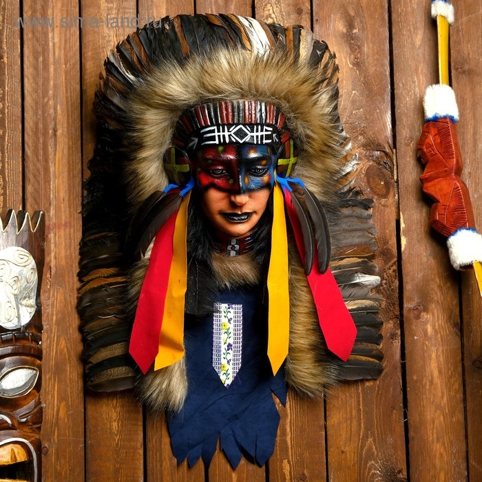 Панно Панно "Индианка Блэндина" 40х15х60 см, МИКС