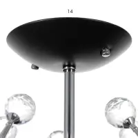 Светильник потолочный BayerLux &laquo;Марианна&raquo;, люстра 5хЕ27, 40 Вт, чёрный, 69&times;69&times;32.5 см