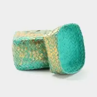 Корзинка плетёная &laquo;Голден мини&raquo;, 12&times;12&times;10 см, голубая