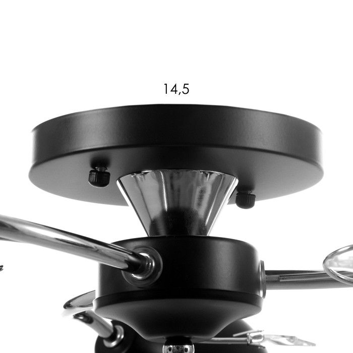 Люстра Люстра "Авиталь" 3хЕ27 40Вт чёрно-хромовый 53х53х23 см BayerLux