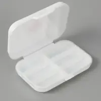 Таблетница &laquo;Быстрая аптечка&raquo;, 10.5&times;8&times;3 см, 8 секций, белая