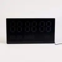 Часы электронные настенные, 47.5&times;25.3 см, синие цифры
