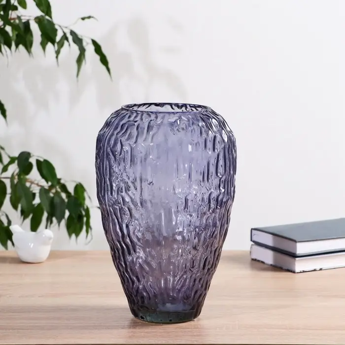 Ваза &laquo;Линда&raquo;, h=28&times;17 см, d=11.5 см, стекло, фиолетовая
