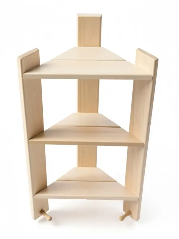 Полка угловая 3 яруса, 3 крючка 74х40х16 см