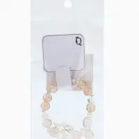 Браслет с подвесками "Сахарный" ракушка, шар №10/8, цвет шампань в серебре