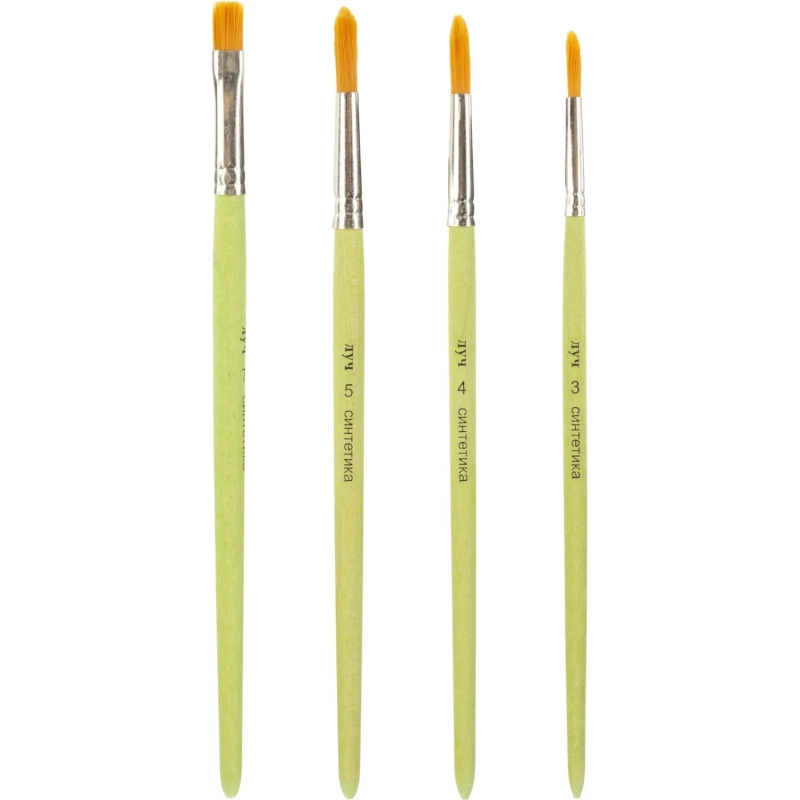 Набор кистей ZOO,4шт.СИНТЕТИКА(круглые №3,4,5;плоская №7 33С 2186-08