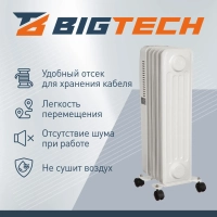 Радиатор BigTech WBH001 10A, масляный (5 секций 1000 Вт)