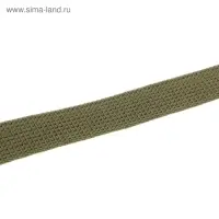 Ошейник брезентовый однослойный, 57&times;2.5 см, ОШ 35-45 см, хаки