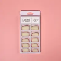 Типсы для наращивания ногтей, 100 шт., форма балерина, полное покрытие, в контейнере, молочные