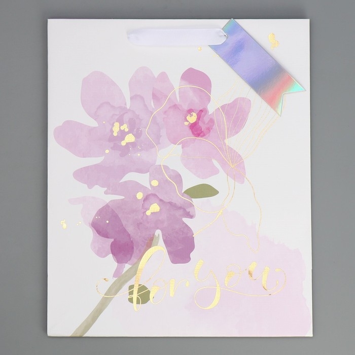 Пакет подарочный ламинированный, упаковка, «Линии», 25.4 х 30.5 х 12.7 см